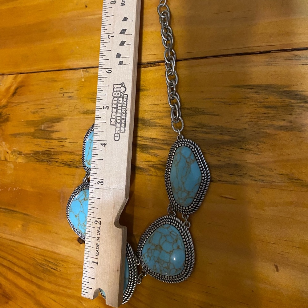 Premier Designs convertible turquoise necklace/earrings set - Picture 3 of 11